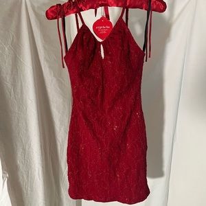 Sparkly Red hot vintage mini dress
